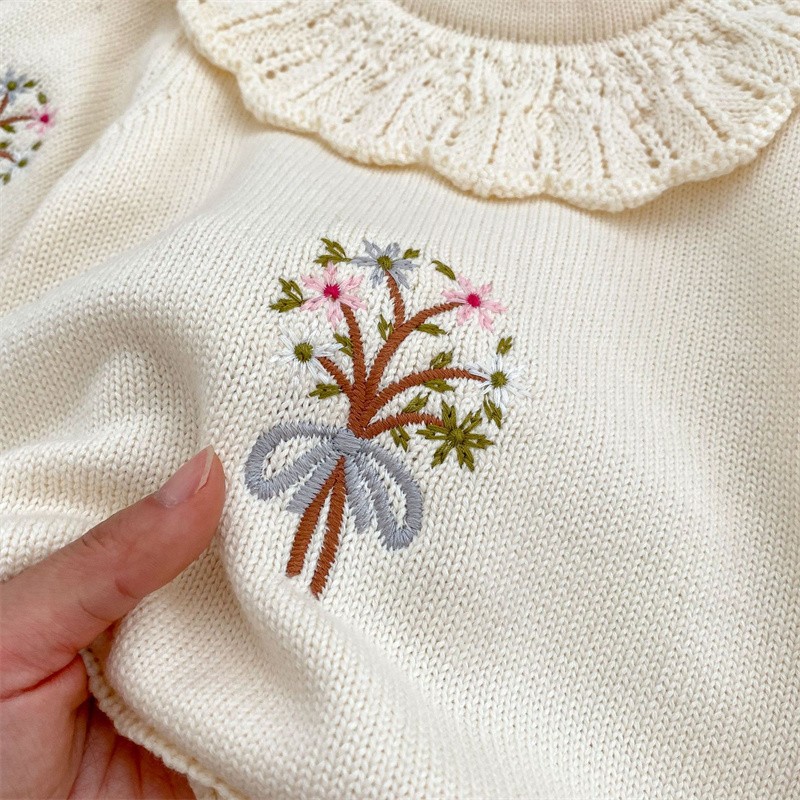 Spring Autumn Newborn Knitting - Newborn Baby Girl Romper Floral 评论和价格