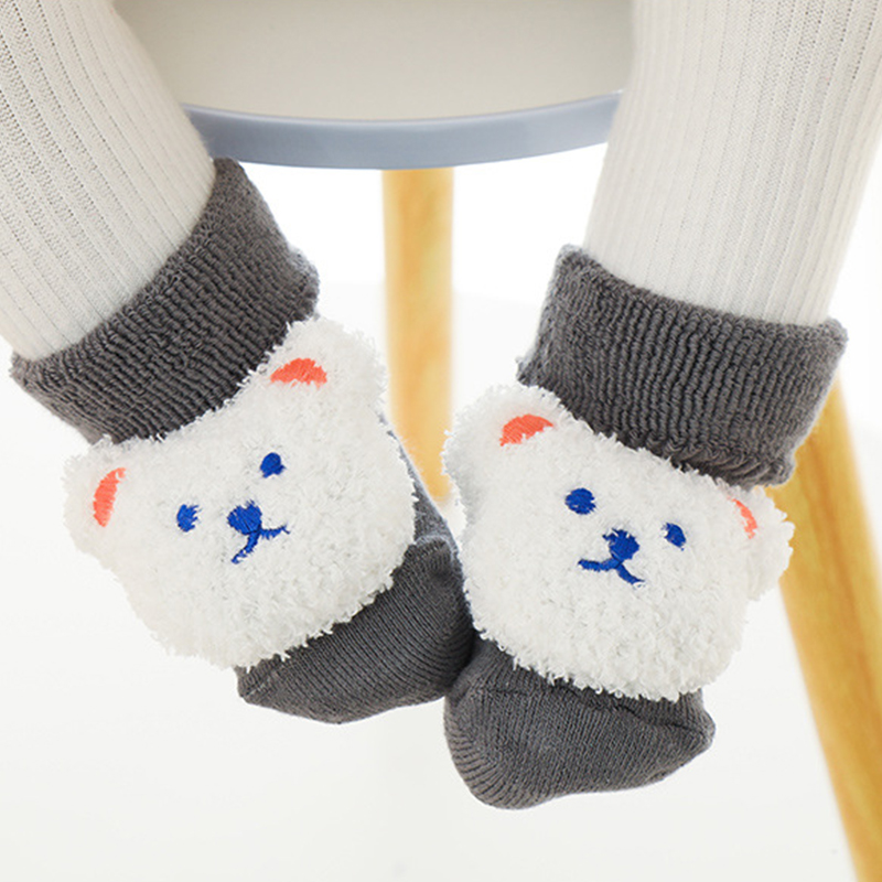 Thick Coral Fleece Baby Socks  - Unisex Baby Socks Non Slip 评论和价格
