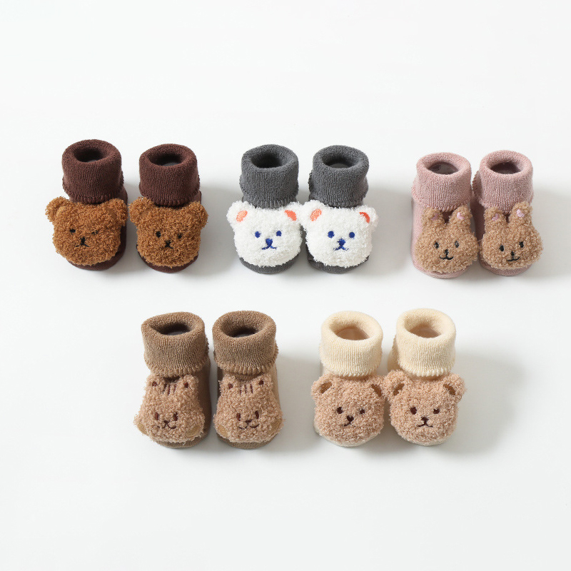 Thick Coral Fleece Baby Socks  - Unisex Baby Socks Non Slip 评论和价格