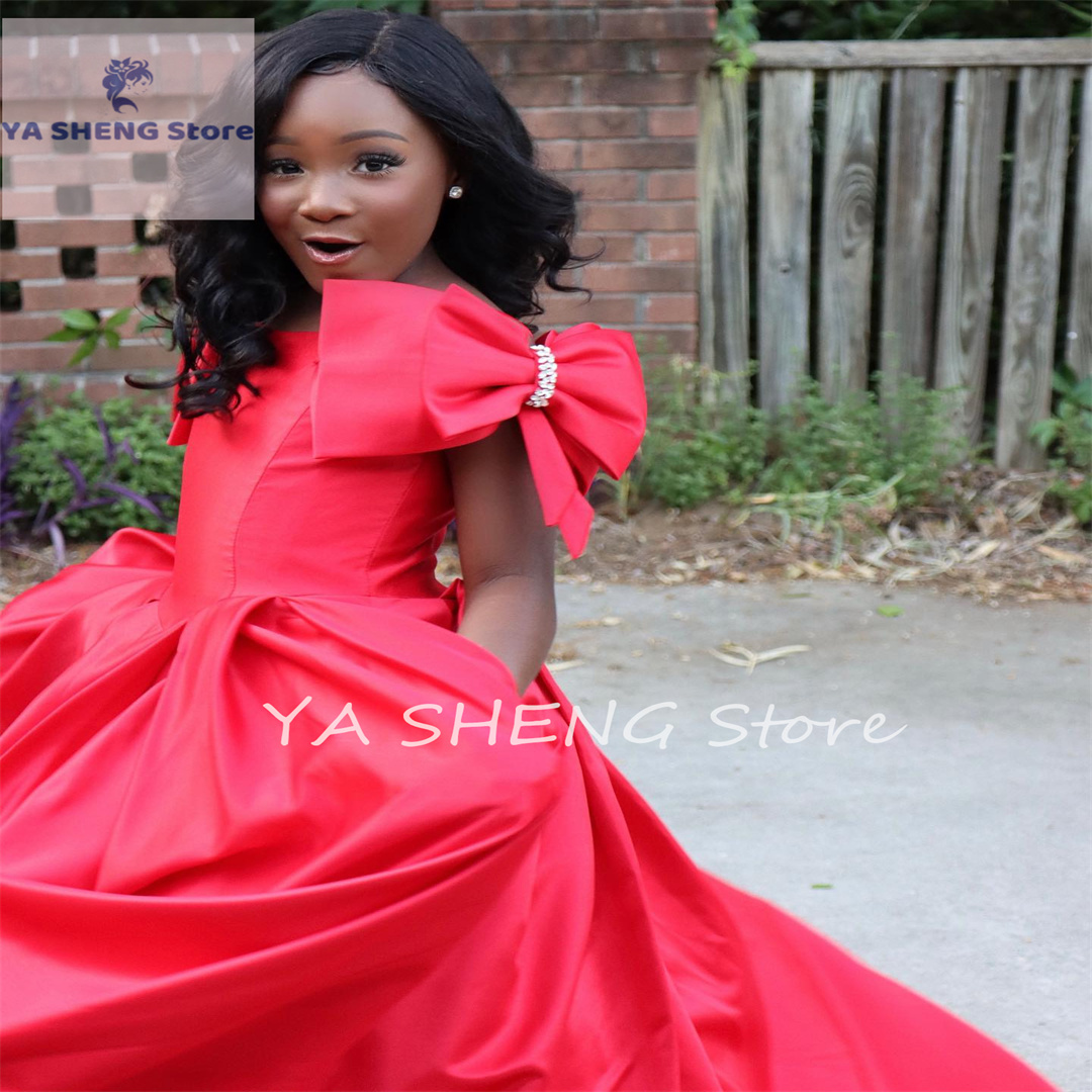Ballgown Draped Duchess Satin  - Toddler Girl Tulle Party Dress 评论和价格