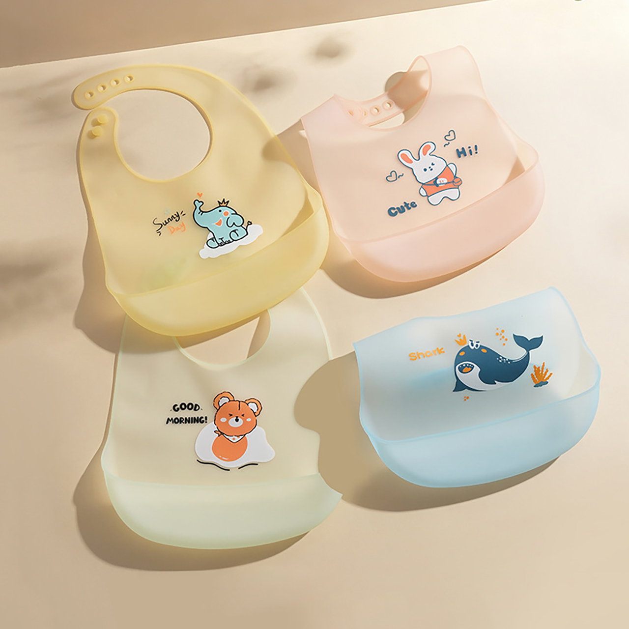 0-1Year Baby Silicone Bib Summ - Waterproof Baby Bibs Silicone 评论和价格