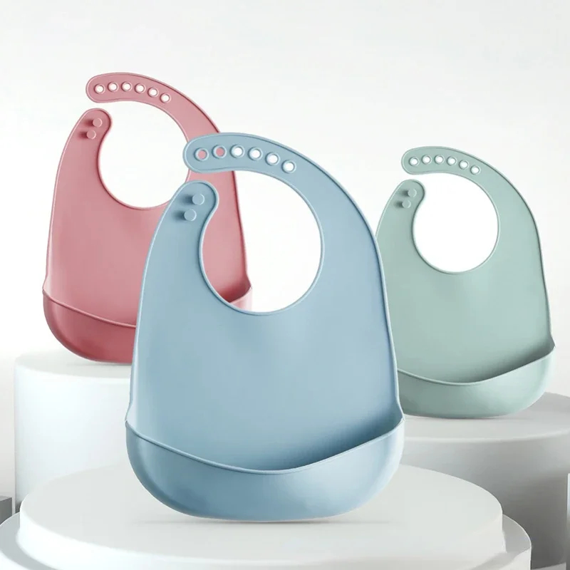 1-4Pcs Baby Bib Adjustable Wat - Waterproof Baby Bibs Silicone 评论和价格