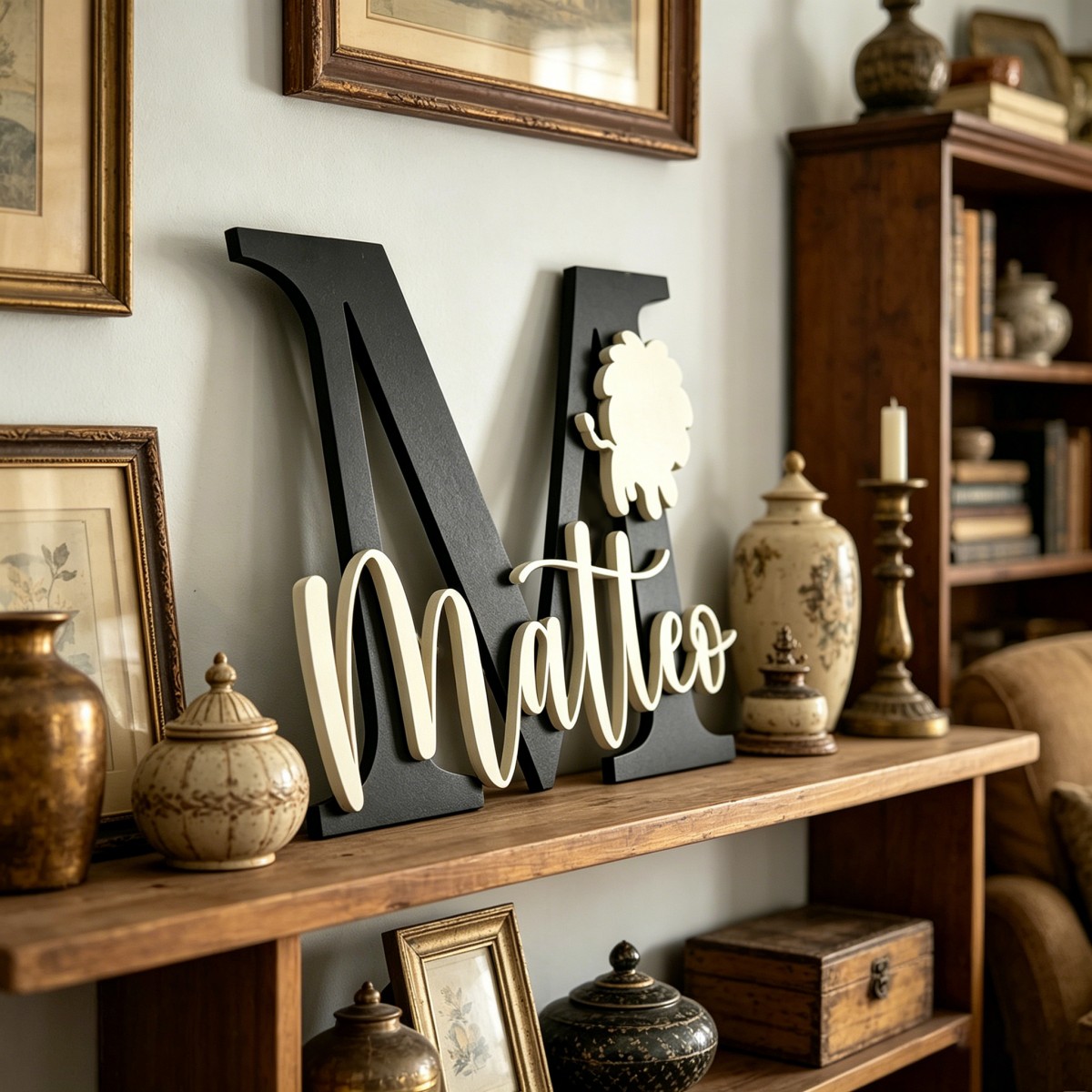 1Pc Custom Lion Name & Initial - Nursery 评论和价格