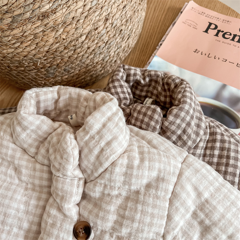 Kids Gingham Plaid Quilted Jac - Toddler Boy Winter Fleece Jacket 评论和价格