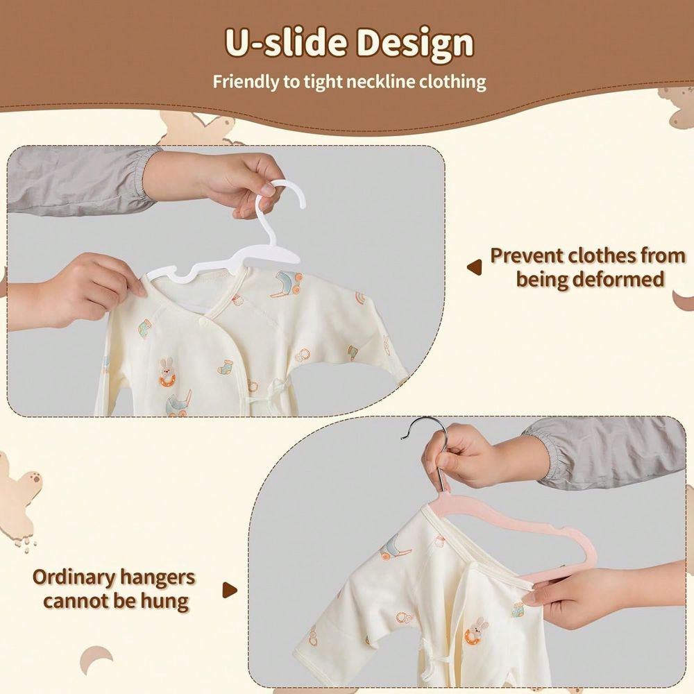 70 100 Pack Kids Hangers Plast - Baby Clothes 评论和价格